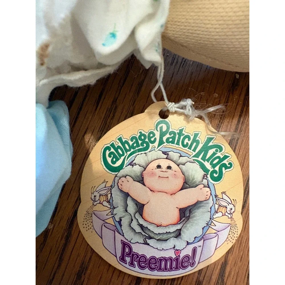 Cabbage Patch Kids Preemie Doll Unisex 14in Blue White Vintage 1984 Coleco Tag